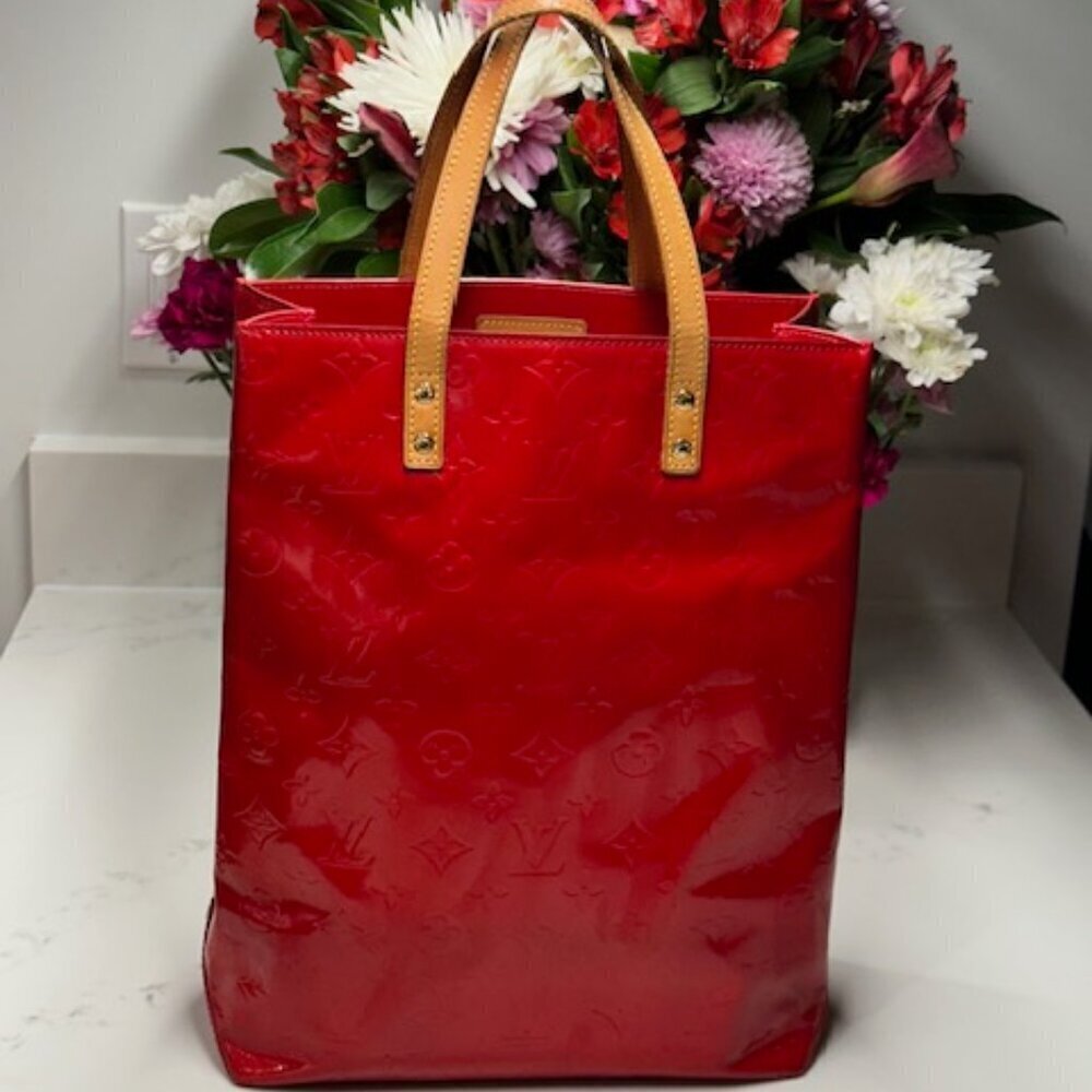 ๐ฅ๐ฅ Louis Vuitton Monogram Red Vernis Tote Bag EUC! - Picture 2 of 16